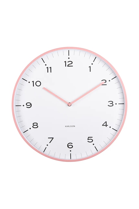 Nástěnné hodiny Karlsson Circus Rings 40 cm růžová barva