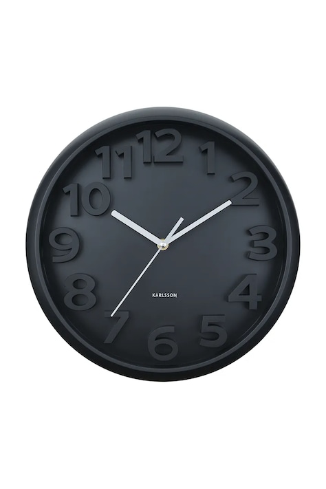 Nástěnné hodiny Karlsson Elevated Classic 33,5 cm černá barva