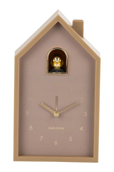 Karlsson budzik Modern Cuckoo 20 cm kolor beżowy