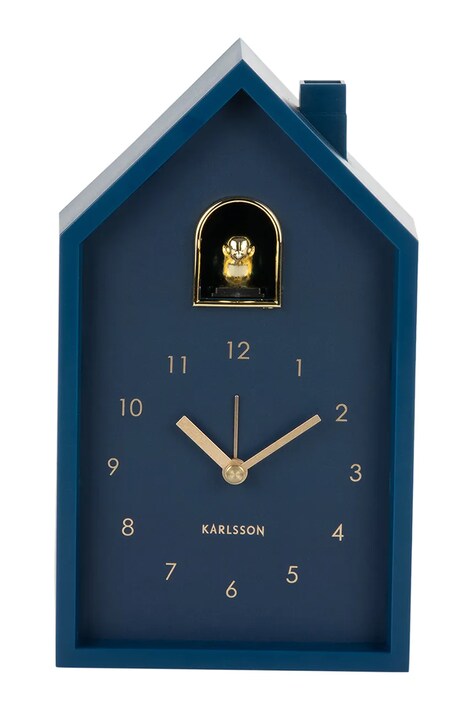 Karlsson budzik Modern Cuckoo 20 cm kolor niebieski