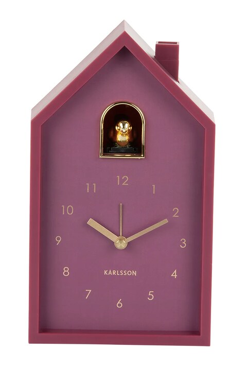 Karlsson budzik Modern Cuckoo 20 cm kolor fioletowy