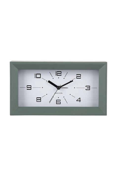 Будильник Karlsson Lujo Rectangle 20 x 11 x 5,5 cm цвет зелёный