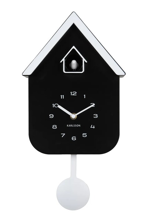 Kyvadlové hodiny Karlsson Dupla Color 41,5 x 21,5 x 8,5 cm čierna farba