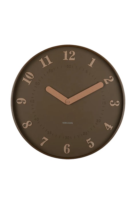 Karlsson zegar ścienny Amena 40 cm kolor brązowy