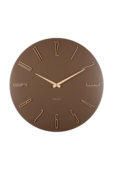 Karlsson zegar ścienny Esmerado 40 cm kolor brązowy