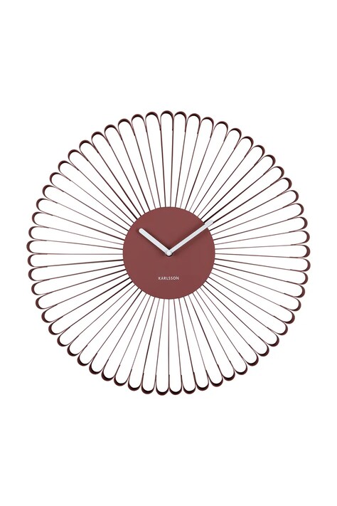 Karlsson ceas de perete Cascara 50 cm culoarea bordo
