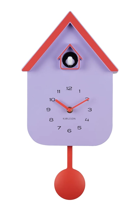 Karlsson ceas cu cuc Dupla 41,5 x 21,5 x 8,5 cm culoarea violet