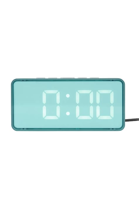Karlsson sveglia a led Audaz 14 x 6,5 x 2,8 cm colore turchese KA6040BL
