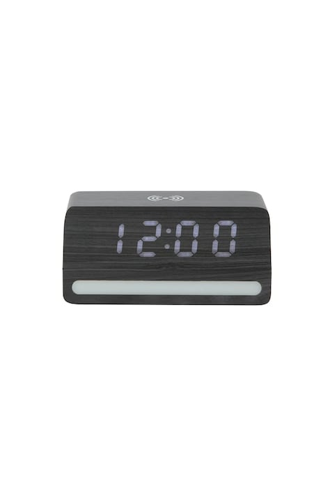 Karlsson budzik LED z ładowaniem indukcyjnym drewniany KA6078BK