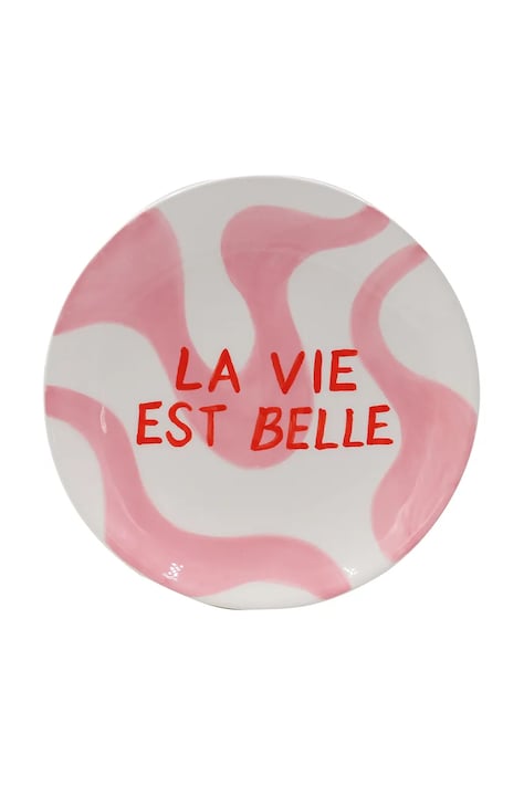 Qué Rico farfurie de desert Diego 18,5 x 18,5 x 2,2 cm culoarea roz