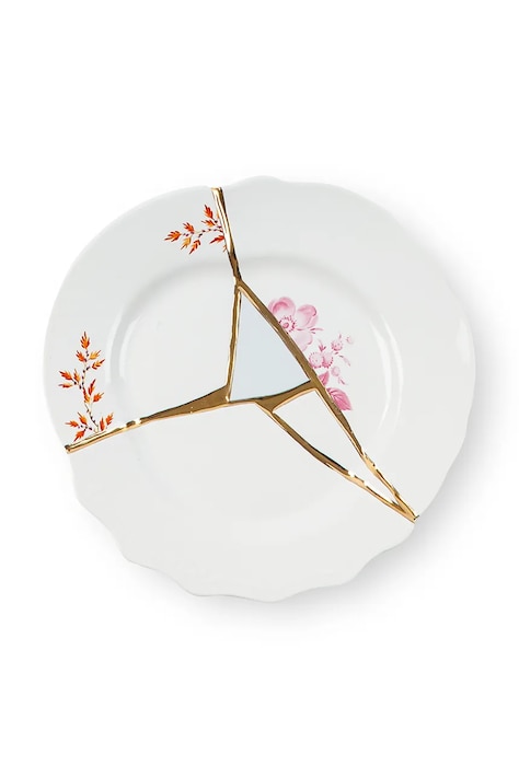 Seletti farfurie de desert KINTSUGIn1 culoarea alb