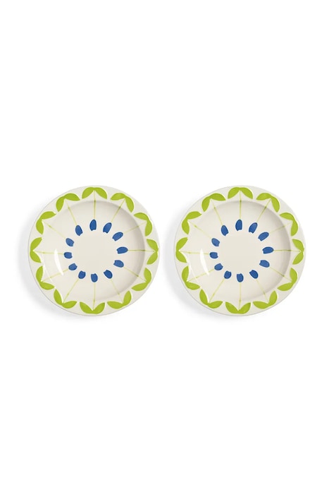 &k amsterdam zestaw misek folk blue L 2-pack kolor multicolor