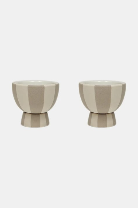 Підставка під яйце OYOY Toppu 2-pack колір бежевий