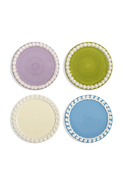 &k amsterdam talerz 4-pack kolor multicolor