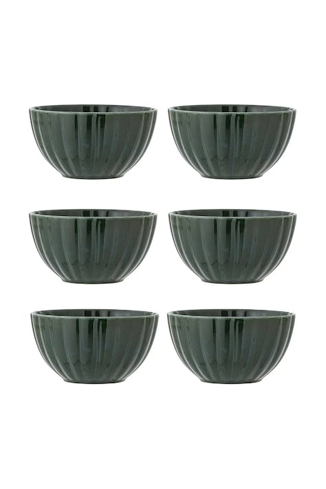 Bloomingville set de boluri Latina 400 ml 6-pack culoarea verde