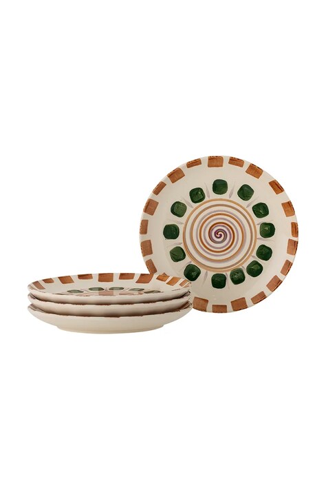 Bloomingville zestaw talerzy deserowych Shama 20,5 x 2,5 cm 4-pack kolor multicolor