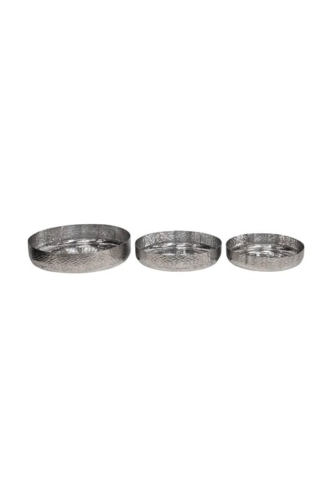 home & lifestyle zestaw misek 38 x 38 x 8 cm 3-pack kolor szary
