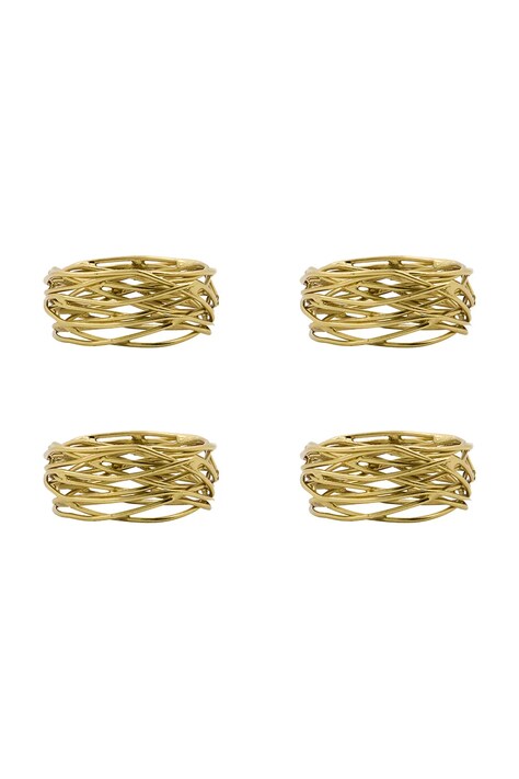 House Doctor obrączki na serwetki HDRing 5 cm 4-pack kolor żółty