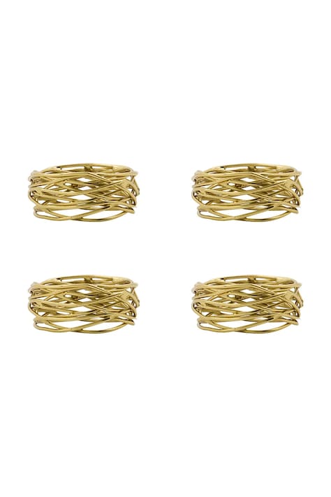 House Doctor inele de șervețel HDRing 5 cm 4-pack culoarea galben