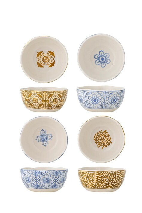 Bloomingville zestaw miseczek 10,5 x 5 cm 4-pack kolor niebieski