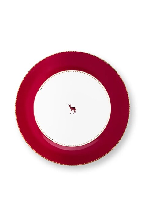 Pip Studio talerz Love Birds 26,5 cm kolor czerwony