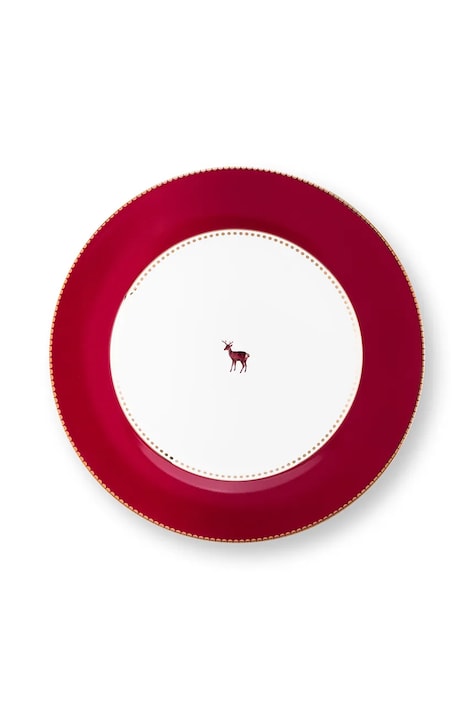 Pip Studio talerz Love Birds 26,5 cm kolor czerwony