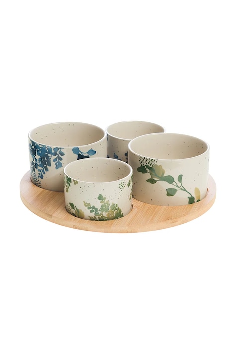 home & lifestyle zestaw miseczek do serwowania z podstawką 7 x 30 cm kolor multicolor 167599