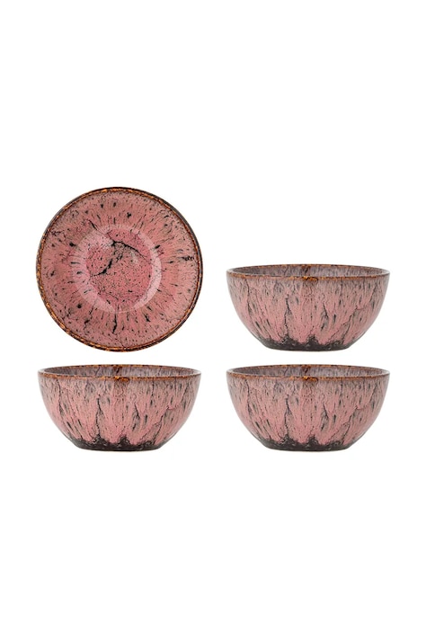 Bloomingville zestaw misek Rayen 650 ml 4-pack kolor różowy 82072395