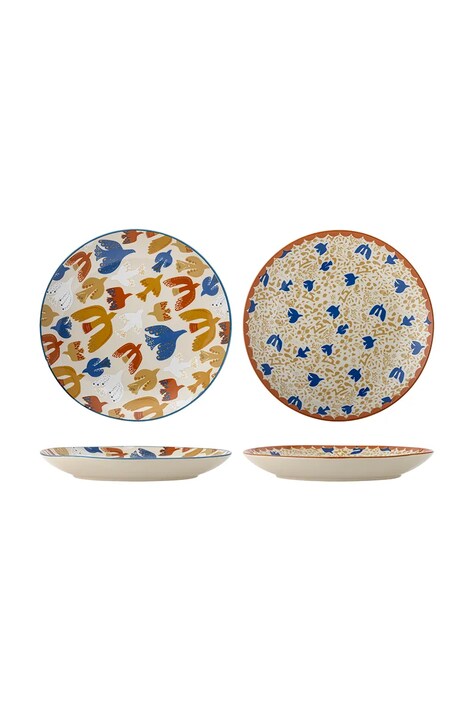 Bloomingville zestaw talerzy obiadowy z kamionki 25 x 4 cm 82073097
