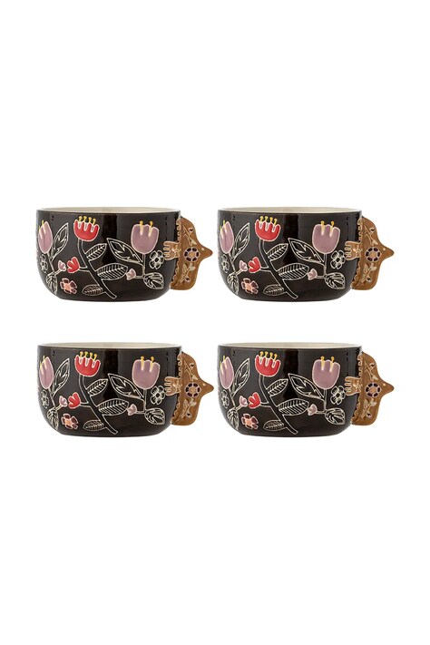 Bloomingville Zestaw miseczek z kamionki 13 x 8 cm 82063153