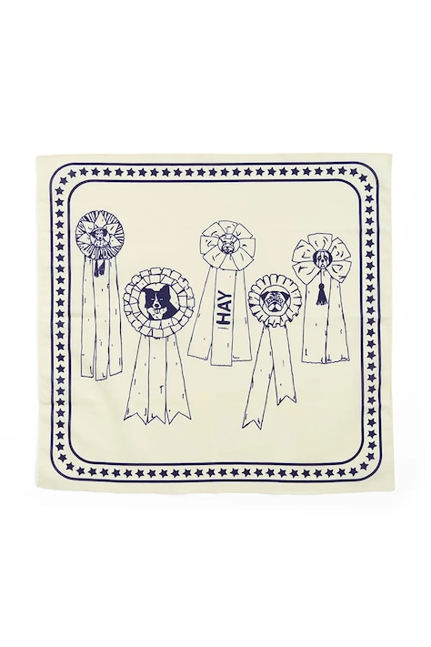 HAY apaszka dla psa bawełniana 55 x 55 cm kolor biały