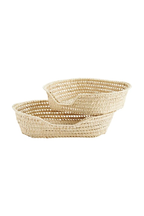 Madam Stoltz legowisko dla pupila 58 x 43 x 15/ 70 x 50 x 15 cm 2-pack kolor beżowy COR-30-MB