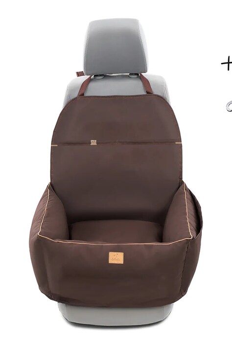 Bebobi fotelik samochodowy dla psa Ero Soft 56 x 40 x 25 cm kolor brązowy EMMMBR