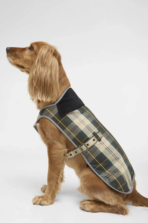 Barbour impermeabil pentru câini Tartan Waterproof culoarea verde, DCO0012TN51