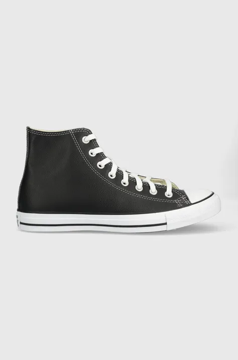 Кожаные ботинки Converse Chuck Taylor All Star мужские цвет чёрный