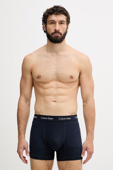 Calvin Klein Underwear bokserki męskie bawełniane z elastanem 3-pack zielone 0000U2662G