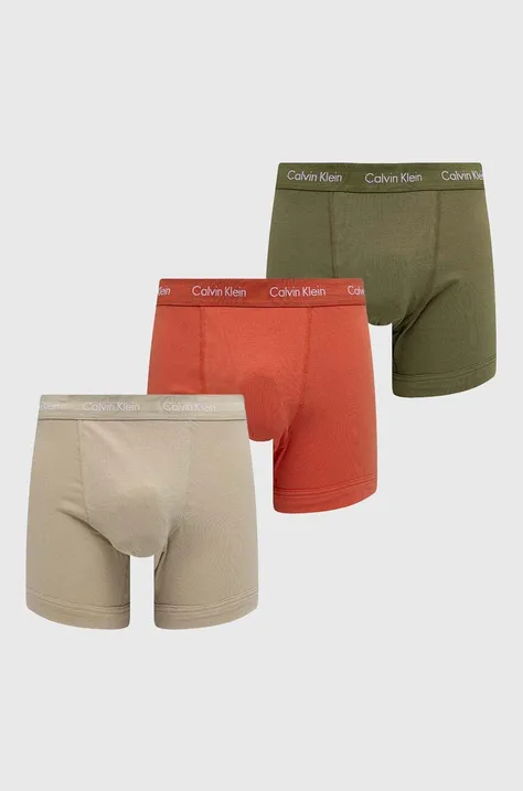 Bokserice Calvin Klein Underwear 3-pack za muškarce, boja: zelena
