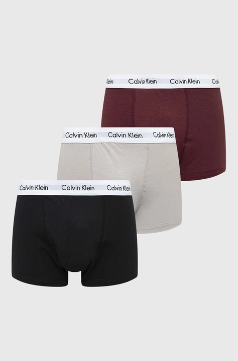 Calvin Klein Underwear boxeralsó 3 db bordó, férfi