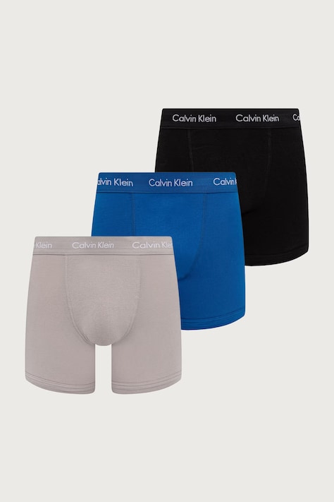 Calvin Klein Underwear Μποξεράκι ανδρικό βαμβάκι με ελαστάν 3-pack μπλε 0000U2662G
