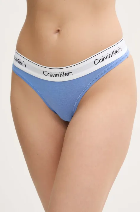 Стринги Calvin Klein Underwear цвет бирюзовый 0000F3786E