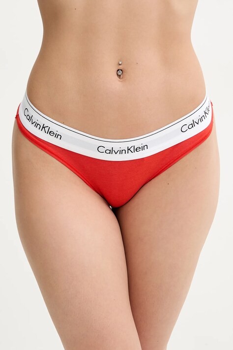 Calvin Klein Underwear tanga culoarea rosu, 0000F3786E