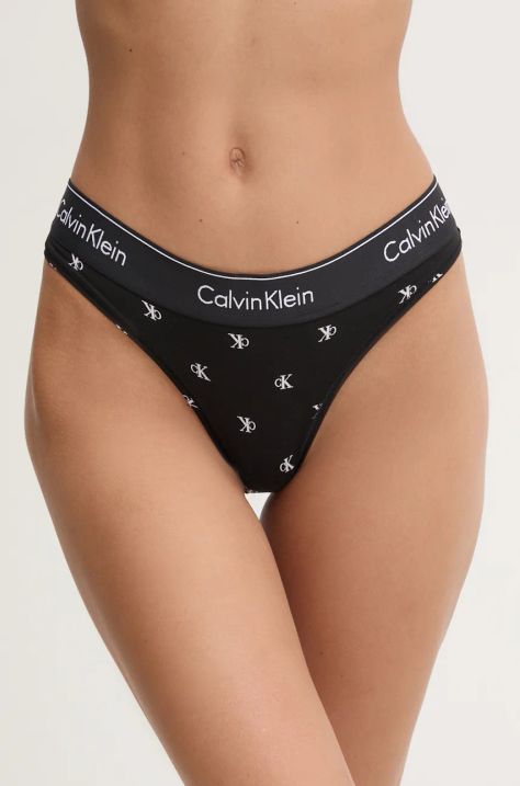 Calvin Klein Underwear stringi kolor czarny 0000F3786E