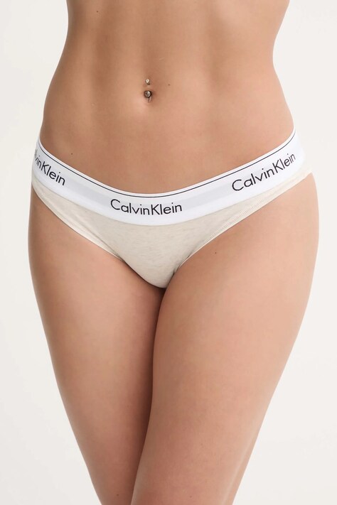 Calvin Klein Underwear chiloti culoarea bej, 0000F3787E