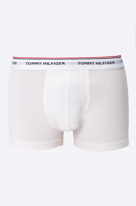 Boxerky Tommy Hilfiger 3-pak pánske, biela farba