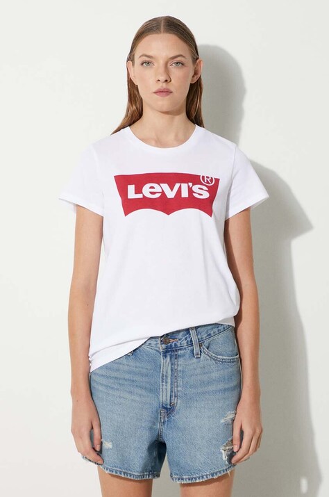 Levi's The Perfect Graphic Tee koszulka kolor biały 17369.0053