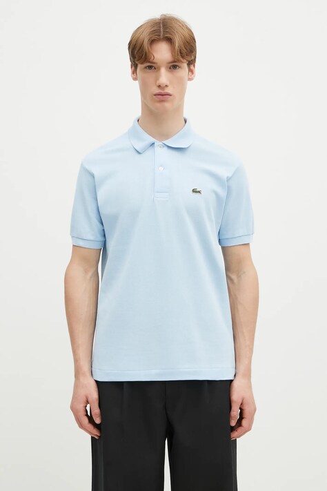 Хлопковое поло Lacoste однотонный L1212-001