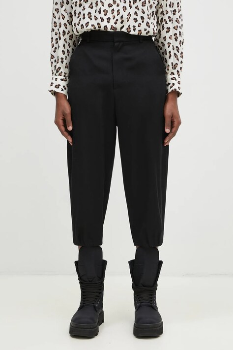 Ader Error pantaloni de lână culoarea negru, BN01FWSA0203BK