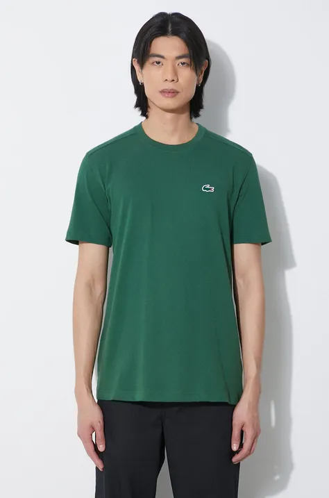 Tričko Lacoste pánsky, zelená farba, jednofarebný
