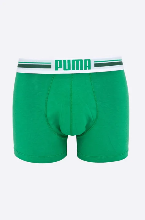 Puma boksarice Puma Placed logo boxer 2p green (2-pack)