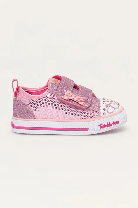 Čevlji Skechers roza barva